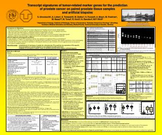 Results I paired prostate tissue samples establishment of standardized, highly