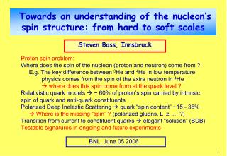Towards an understanding of the nucleon’s spin structure: from hard to soft scales