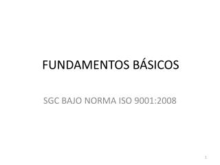 FUNDAMENTOS BÁSICOS