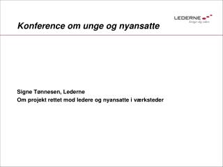 Konference om unge og nyansatte