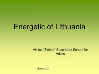 Energetic of Lithuania