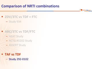 Comparison of NRTI combinations