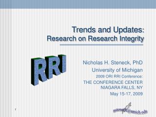Trends and Updates : Research on Research Integrity