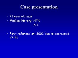 Case presentation