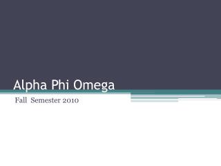 Alpha Phi Omega