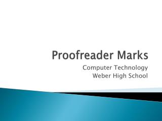 Proofreader Marks