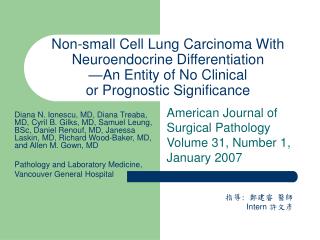 American Journal of Surgical Pathology Volume 31, Number 1, January 2007