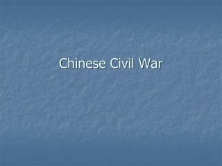 Chinese Civil War