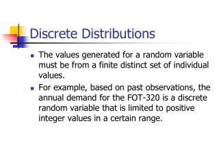 Discrete Distributions