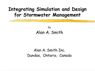 Integrating Simulation and Design for Stormwater Management