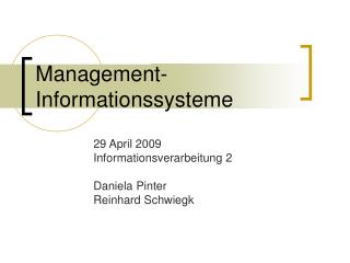 Management-Informationssysteme