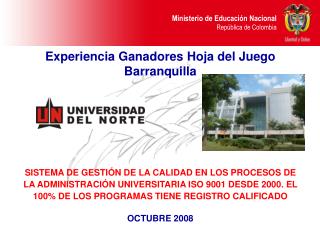 Experiencia Ganadores Hoja del Juego Barranquilla