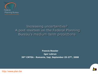 Increasing uncertainties? A post-mortem on the Federal Planning Bureau’s medium-term projections