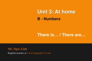 Unit 3: At home