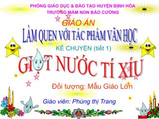 PHÒNG GIÁO DỤC &amp; ĐÀO TẠO HUYỆN ĐỊNH HÓA TRƯỜNG MẦM NON BẢO CƯỜNG