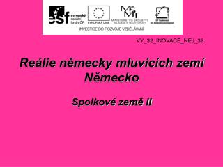 Reálie německy mluvících zemí Německo