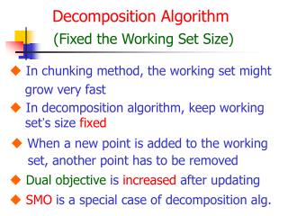 Decomposition Algorithm