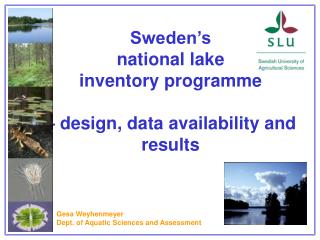 Sweden’s national lake inventory programme – design, data availability and results