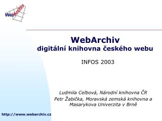 WebArchiv digitální knihovna českého webu