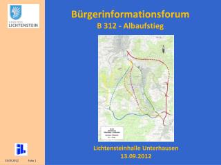 Bürgerinformationsforum B 312 - Albaufstieg