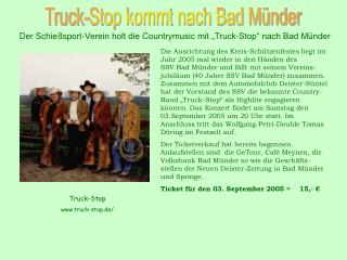 Truck-Stop kommt nach Bad Münder