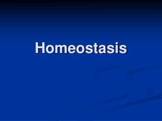 Homeostasis