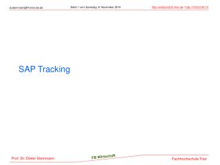 SAP Tracking