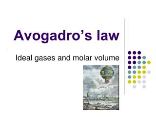 Avogadro’s law
