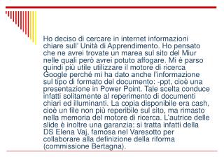 Dall’ Unità Didattica all’ Unità di Apprendimento