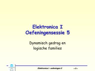 Elektronica I Oefeningensessie 5
