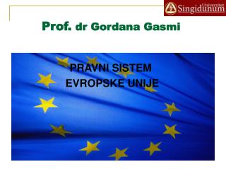 Prof. d r Gordana Gasmi