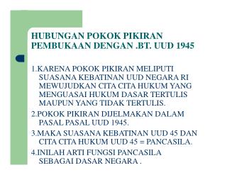 HUBUNGAN POKOK PIKIRAN