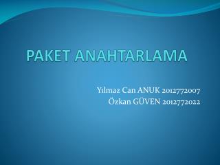 PAKET ANAHTARLAMA