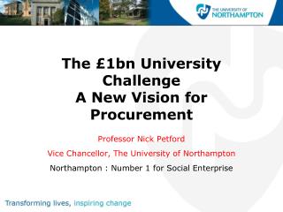 The £1bn University Challenge A New Vision for Procurement