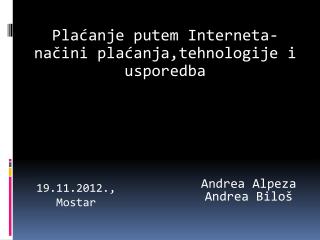 Plaćanje putem Interneta-načini plaćanja,tehnologije i usporedba