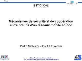 Mécanismes de sécurité et de coopération entre nœuds d'un réseaux mobile ad hoc