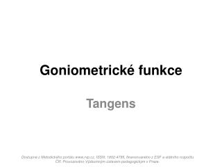 Goniometrické funkce