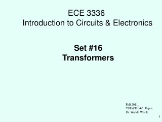 ECE 3336 Introduction to Circuits &amp; Electronics