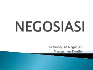 NEGOSIASI