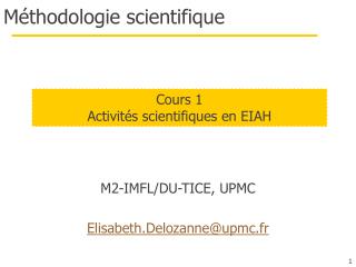 Méthodologie scientifique