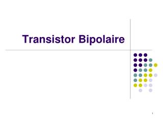 Transistor Bipolaire