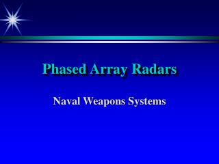 Phased Array Radars