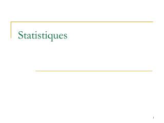 Statistiques