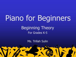 Piano for Beginners