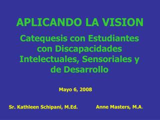 APLICANDO LA VISION