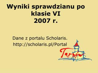 Wyniki sprawdzianu po klasie VI 2007 r.