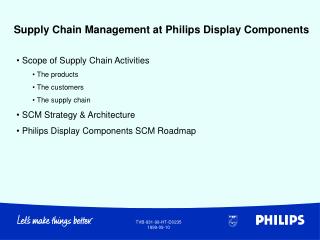 Supply Chain Management at Philips Display Components