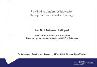 Facilitating student collaboration through net-mediated technology