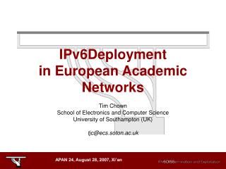 IPv6Deployment in European Academic Networks