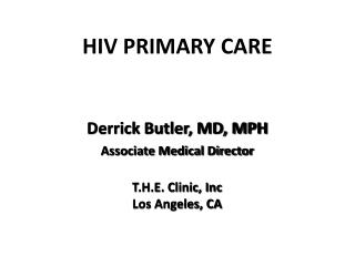 HIV PRIMARY CARE